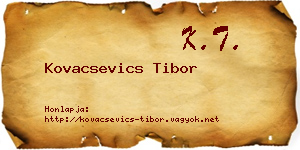 Kovacsevics Tibor névjegykártya