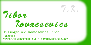 tibor kovacsevics business card